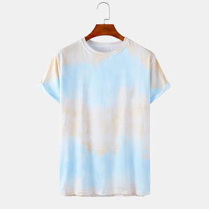 Camisetas Casuales de Manga Corta para Hombre al por Mayor, Nuevo Estilo, 100% Algodón Bambú, Secado Rápido, Impresión 3D, Tie Dye, Camisa Lisa - Product Image 6