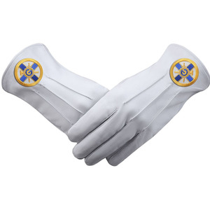 Guantes de Algodón Blancos Bordados Masónicos Reutilizables en Oferta - Product Image 6