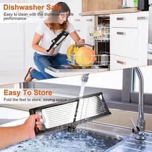 Affettatrice Mandolina in Acciaio Inox, Taglia Verdure e Frutta, Grattugia e Pelapatate per Uso Domestico in Cucina - Product Image 5