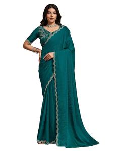 Sari Zariya Luxe - Sin Arrugas, Absorbe la Humedad, Prenda Tradicional de Invierno para Bodas, Diwali y Fiestas - Product Image 1