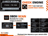 Nuevo Medidor Digital OBDII para el Mercado de Repuestos Automotrices - Instalación Fácil con Conector de Aluminio - Garantía de 12 Meses