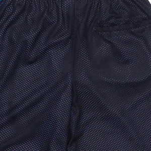 Shorts en maille bleu marine pour homme, taille élastique, respirant, en polyester, pour le sport d'été, coupe classique, motif imprimé éclair, sans poche - Product Image 4
