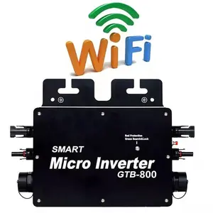 Micro inversor 800W 110V 220V stand by WIFI Mobile APP Sistema Solar Na Grade Inteligente Mppt Diy painel solar com GTB Micro inversor