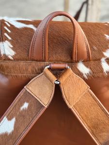 Hair-On Cowhide Leather <b>Backpack</b> Travel Laptop Bag Custom Logo Wholesale Supplier Bulk Manufacturer Export LHBP-0021 - Product Image 5