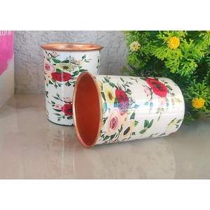 Vaso de Cobre con Estampado de Enredaderas de Jardín Botánico, Vaso de Diseño Reutilizable, Vajilla Premium, Regalo, Artículos para Beber - Product Image 6