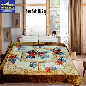 Luxury 5 KG Soft Warm <b>Winter</b> Raschel Blanket 100% Polyester Supersoft Mink for Home & Hotel Use Customizable Logo - Product Image 1
