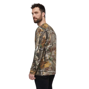 T-shirt camouflage Realtree pour homme, 100 % coton peigné, col rond, manches courtes, pour la chasse et les activités de plein air, respirant - Product Image 3