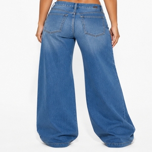<b>Ladies</b> <b>Cargo</b> Denim Pants Multi Pocket Jeans Trendy Casual Streetwear Wholesale Supplier Factory Design Printing Women Denim Pant - Product Image 2