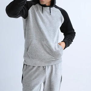 Conjunto Deportivo Urbano Unisex de Invierno, Dos Piezas con Bloques de Color, Sudadera con Capucha y Cordones Ajustables, Ribetes Acanalados - Product Image 5