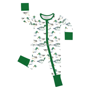 Combinaison de bébé nouveau-né en bambou biologique avec rubans et nœuds personnalisés, pyjama pour enfant, vêtements pour nourrissons - Product Image 2