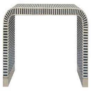 Mesa de consola hecha a mano con incrustaciones de hueso con muebles de sala de estar indios de latón MDF moderno. Hueso y latón - Product Image 3