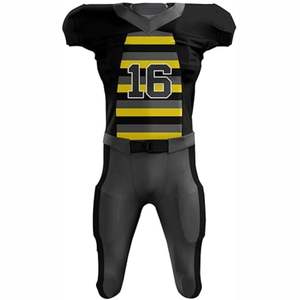 Jersey de Fútbol Americano Personalizado OEM para Adultos, Transpirable, Absorbente de Humedad, Protección UV, Ropa de Entrenamiento de Manga Corta BY BS - Product Image 5