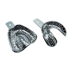 Plateau d'empreinte en acier inoxydable massif, instruments chirurgicaux réutilisables pour la chirurgie dentaire, haute qualité, certifié CE, manuel - Product Image 5