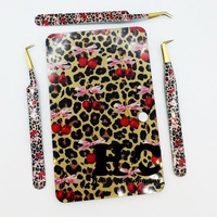Boîte à cils magnétique personnalisée en acrylique cerise, motifs cœur, papillon, fleur, outil de beauté pour extensions de cils, écologique et réutilisable