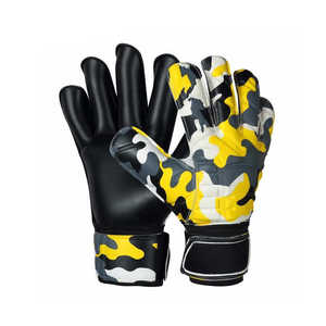 Custom Football Goalkeeper Gloves PU <b>Full</b> Finger Non <b>Slip</b> Breathable Adjustable Wrist Strap Hook Loop Closure Camouflage Print - Product Image 1