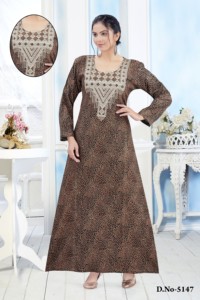 Caftán Maxi Premium Roopali Creation con Estampado Alpino, Tela Mix N Match, Bordado de Diamantes, Estilo Étnico Floral de Manga Larga, Venta al Por Mayor - Product Image 1