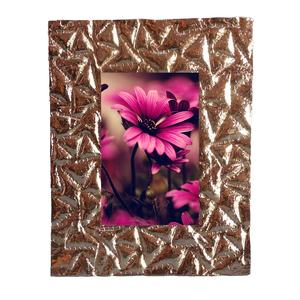 2024 foto moderna luz personalizada lujo hoja creativa textura marco de fotos dorado moderno minimalista creativo marco de fotos de boda - Product Image 1