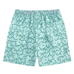 Shorts de Baño para Hombre de Secado Rápido, Estampado de Bambú Verde, con Cordón Ajustable, Traje de Baño Informal, 100% Poliéster - Product Image 6