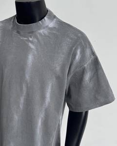 2026 Oversized O-Neck Short Sleeve California Reaper Washed Knitted 100% Cotton Quick Dry Breathable Vintage Solid Men's T-Shirt - Product Image 6