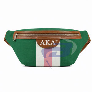 Riñonera AKA Sorority Alpha |   Kapa |   Bolso Bandolera Unisex Impermeable con Cierre de Cremallera y Patrón de Letras Alfabéticas - Product Image 2