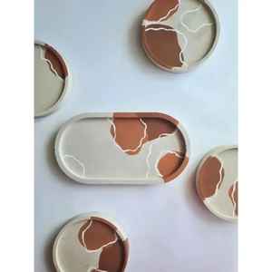 Bandeja de Servir Ovalada de Resina de Diseño Clásico, Duradera, Hecha a Mano, Apta para Lavavajillas, Moderna, para Fiestas, Desayunos, Calidad de Exportación - Product Image 1