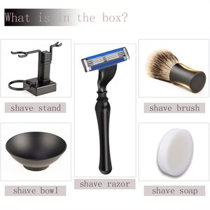 <b>Shaving</b> <b>Kit</b> for Men Safety Razor <b>Shaving</b> Brush Soap Cream and Stand Professional Stainless Steel New Latest Design - Product Image 4