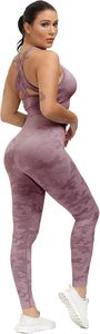 Los más vendidos para mujer en 2026. Conjunto de Yoga de 3 Piezas para Mujer, Leggings de Cintura Alta, Sujetador Deportivo, Embalaje Personalizado Disponible - Product Image 2