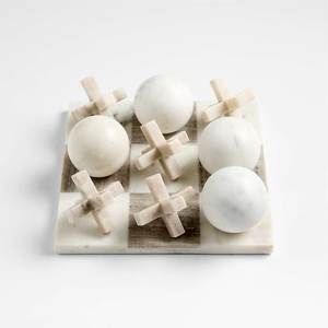 Best Seller Handmade <b>Marble</b> Puzzle Board Luxury Tabletop Tic Tac Toe <b>Game</b> Decor for Premium Interior Styling Collection - Product Image 4