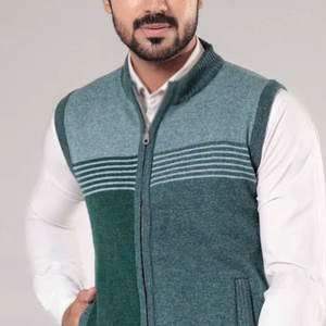 Suéteres de Punto con Cierre para Hombre a Precio de Mayoreo, Suéteres de Punto sin Mangas con Cierre para Hombre con Logotipo Impreso Personalizado - Product Image 6