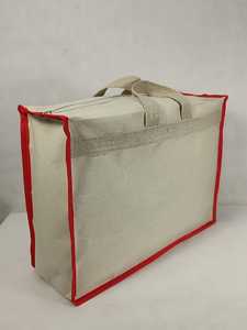 Custom Canvas <b>Tote</b> <b>Bag</b> Cotton Shopping <b>Bag</b> with <b>Zipper</b> Handle Reusable Carry <b>Bag</b> for Travel Daily Use - Product Image 4
