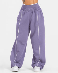 OEM <b>Women's</b> Contrastline Full Zip Tracksuit Two Piece Casual Outfit Relaxed <b>Jacket</b> And Wide Leg Pants Matching Apparel Set - Product Image 5
