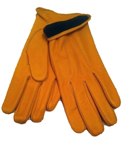 Durable Soft Goat Grain Leather Anti-Vibration Black Fleece Lining Breathable Safety <b>Gloves</b> Elastic Wristlet Waterproof - Product Image 1