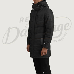 Chaqueta Larga Acolchada para Hombre, Parka de Invierno con Capucha, Abrigo Grueso y Cálido, Resistente al Agua, Chaqueta Acolchada para Exteriores - Product Image 5