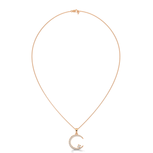 Collier en or rose pour femme avec pendentif en diamant de laboratoire |   Bijoux fins élégants Solitaire - Product Image 5