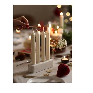 Marble Candle Holder Home Decoration At <b>Cheap</b> Price Round Shape Tabletop Home Decoration Heat Resistant Candle Stick Holder - Product Image 3