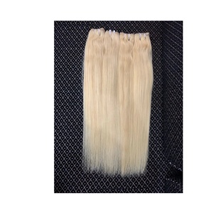 Extensions de cheveux humains vierges européens de qualité supérieure Paquets de cheveux humains blonds blancs de 100 grammes - Product Image 4
