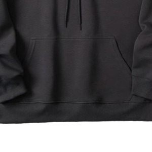 เสื้อฮู้ดโอเวอร์ไซส์ สีดำล้วน ผ้าฝ้ายเฟรนช์เทอร์รี่ เสื้อลำลองผู้ชาย ใส่ได้ในฤดูใบไม้ร่วง ทรงปกติ แขนยาว - Product Image 5