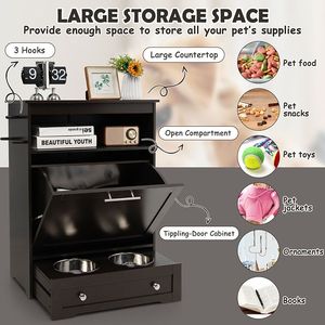 Stazione di Alimentazione Intelligente per Animali Domestici con Ciotola in Acciaio Inox, Design Portatile Anti-Goccia per Gatti e Cani - Product Image 4