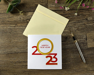 Décoration du nouvel an lunaire avec symbole du chat du zodiaque Carte popup 3D fabriquée au Vietnam HMG Wholesale Tet carte de voeux de vacances - Product Image 6