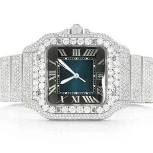 Montre de luxe personnalisée de haute qualité, sertie de diamants de laboratoire, en acier inoxydable, de la meilleure qualité, pour hommes - Product Image 6