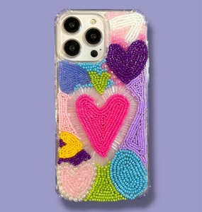 Funda de Teléfono Bordada con Cuentas de Algodón con Mapa de EE. UU. y Bandera, Estilo Étnico Auténtico, Lujosa, Cosida a Mano, a la Moda y Colorida - Product Image 3