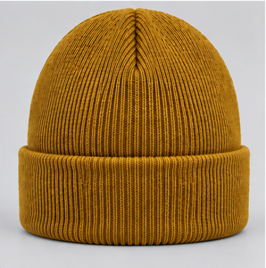 Gorros de punto lisos para bordado personalizado, gorros cálidos de invierno con puño para hombres, mujeres y niños, gorros lisos acanalados al por mayor, personalizables. - Product Image 3