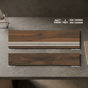 Carreaux de sol en céramique Vistaar Matt Finish 120x30, marches antidérapantes GVT 48x12, contremarches 48x8, carreaux en porcelaine pour escaliers de maison et d'hôtel - Product Image 4