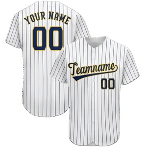 Maillot de baseball personnalisé pour homme, bleu marine, nom de l'équipe 00, impression sublimée, logo frontal, manches courtes, coupe classique, anti-humidité - Product Image 5