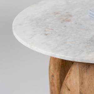 Mesa de Centro Vandana Zenova Aureo con Tapa de Mármol para Sala de Estar Moderna y Decoración Contemporánea - Product Image 2
