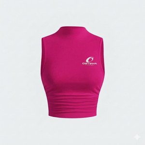 Cheap Price Custom Size Spandex/Polyester Eco-Friendly Knitted Women's Tank <b>Tops</b> Casual Sleeveless Summer Regular Fit Activewear - Product Image 1