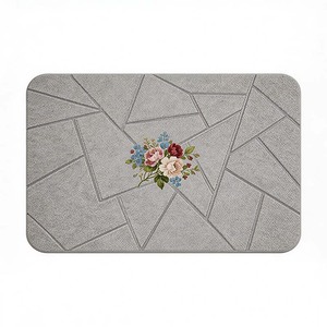 Alfombra de Baño Rectangular de Microfibra, Diseño Minimalista, Antideslizante, de Secado Rápido, con Base de Espuma Viscoelástica para Baño - Product Image 3