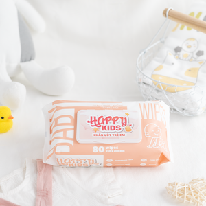 Toallitas Húmedas para Bebés ECOWIPES Happy Kids HK80S, 80 Toallitas Suaves No Tejidas de 150x200mm, Sin Fragancia, para la Limpieza Delicada del Bebé - Product Image 2