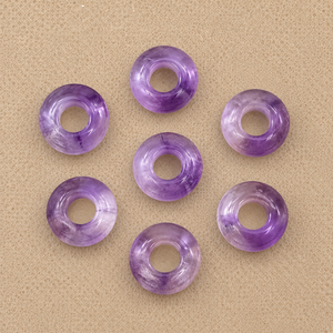 Colgante de Donut Liso de Amatista Rosa de 15mm, Piedra Preciosa para Sanación con Cristales y Energía Reiki, Diseño para Fabricación de Joyas al por Mayor - Product Image 6