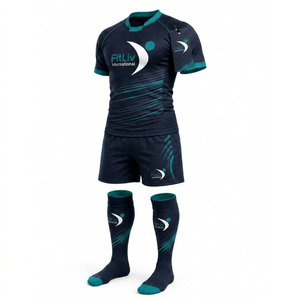 Tenue de rugby unisexe personnalisée de qualité supérieure, style professionnel, vêtements de sport 2026, polyester respirant, couleurs et logo personnalisables - Product Image 4